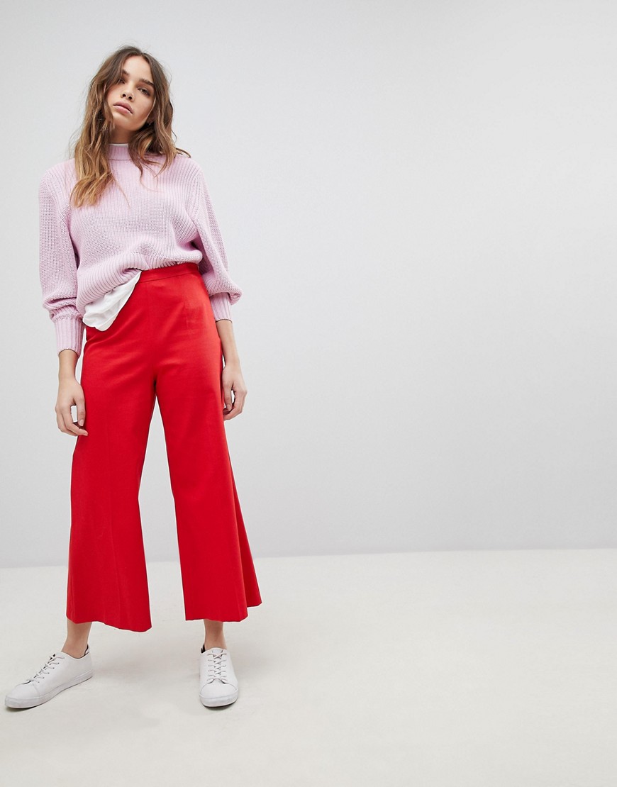 Max&Co Wide Leg Cropped Trousers