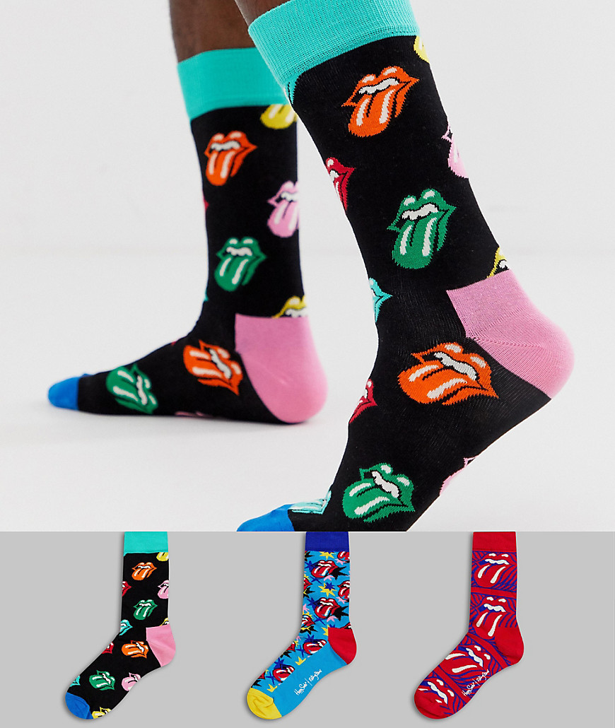Happy Socks x The Rolling Stones 3 pack gift box