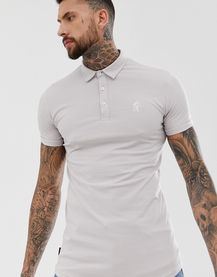 Gym King jersy muscle fit polo shirt