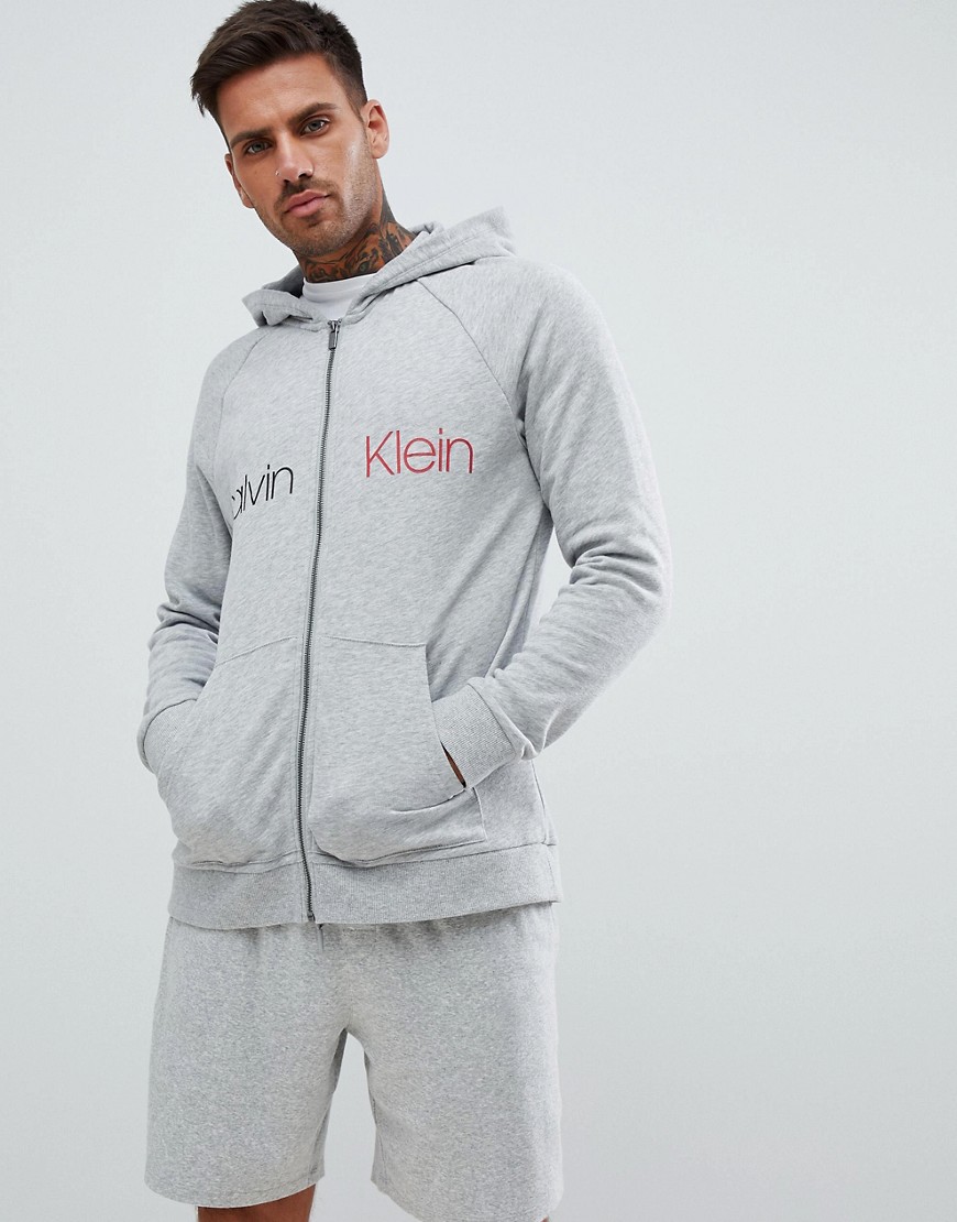 Calvin Klein Bold Accents zip thru jacket with hood