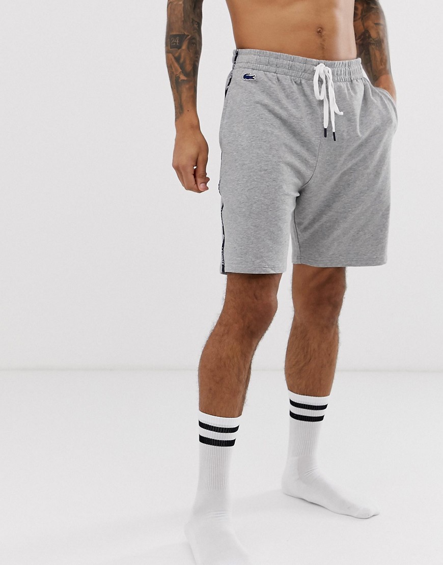 Lacoste taped lounge shorts in grey
