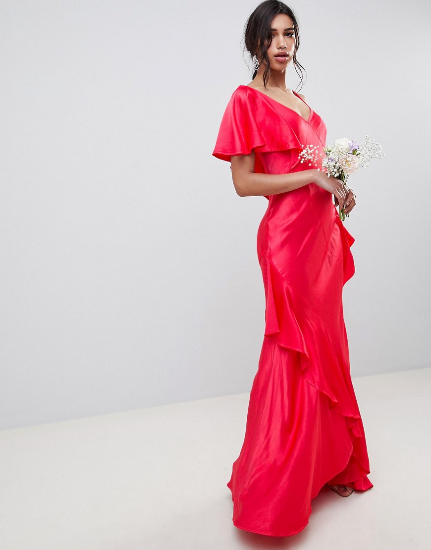 Ghost bridesmaid maxi dress with shoulder detail