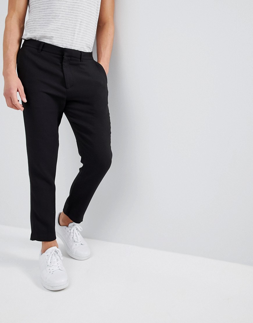 Weekday Arvid tapered trousers in black