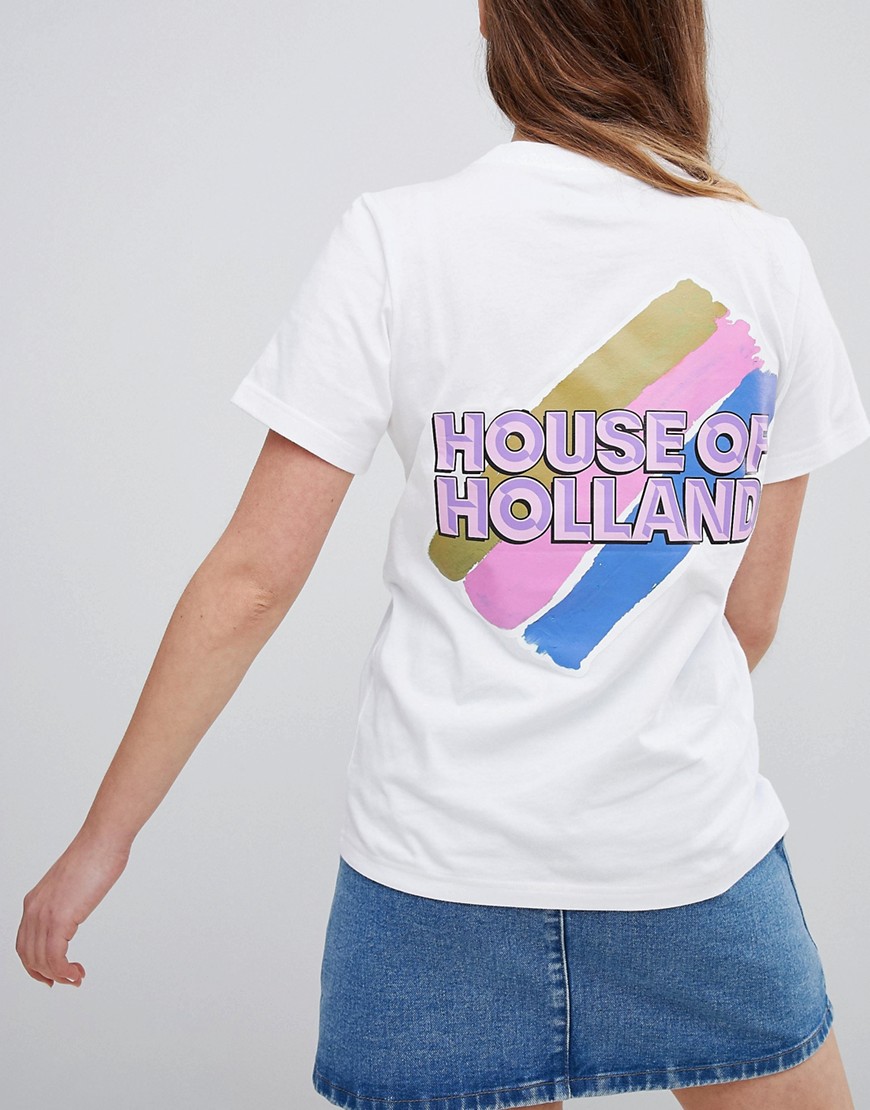 House Of Holland Paint Logo T-Shirt - White