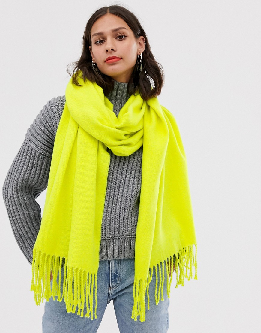 Monki scarf in lime green