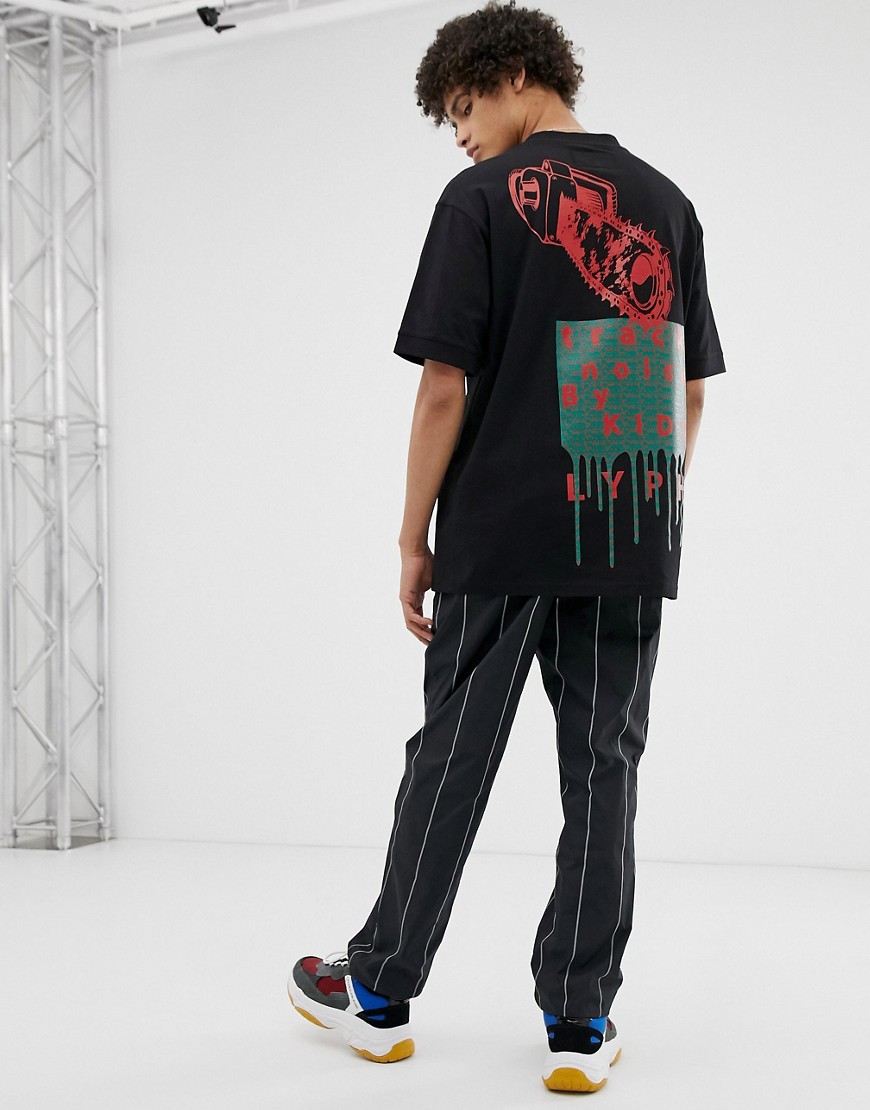 LYPH oversized t-shirt with back print in black