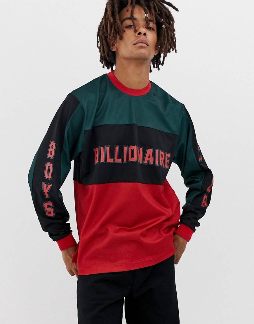 Billionaire Boys Club mesh panelled long sleeve t-shirt in green