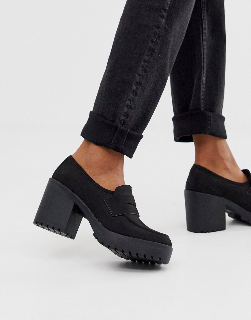 chunky loafers black
