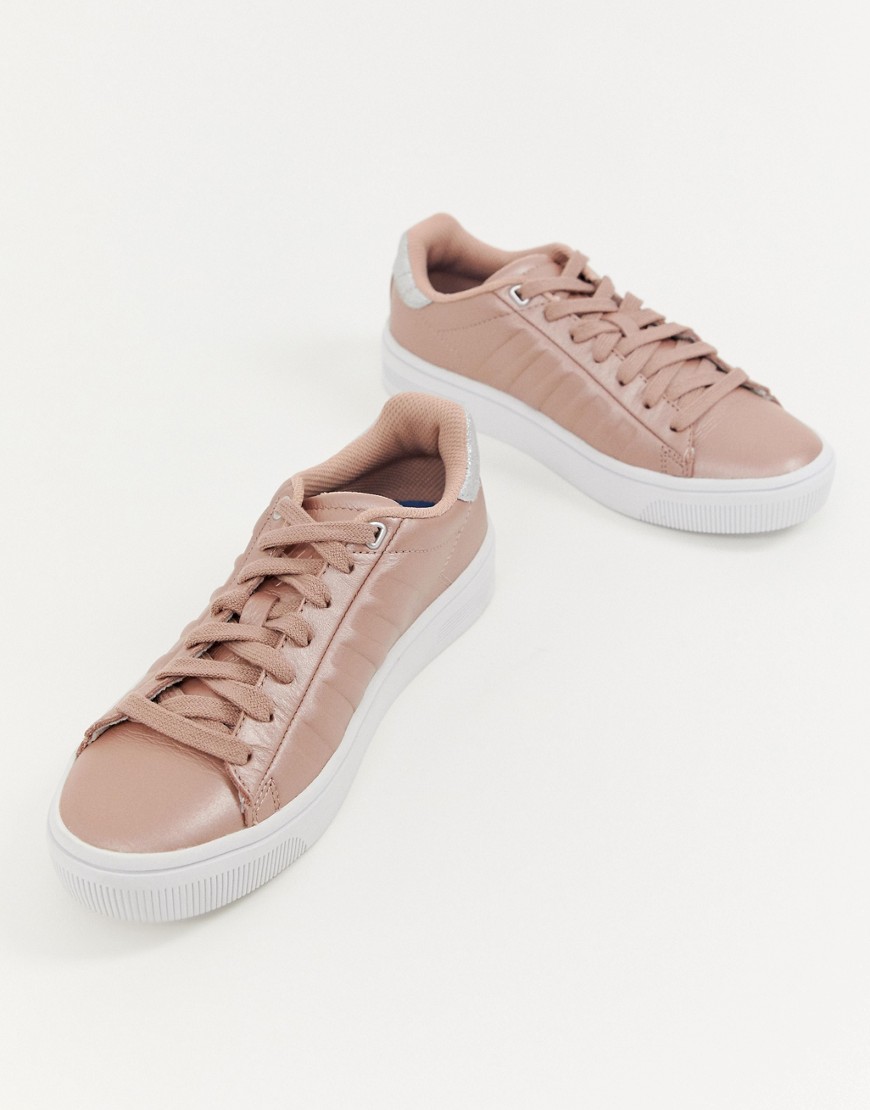 K Swiss court frasco trainers in pink and white