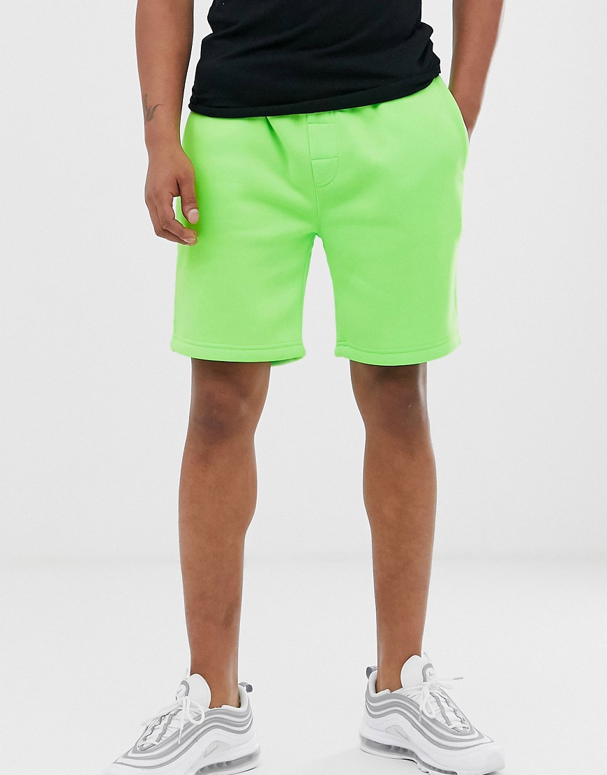Brave Soul neon sweat shorts