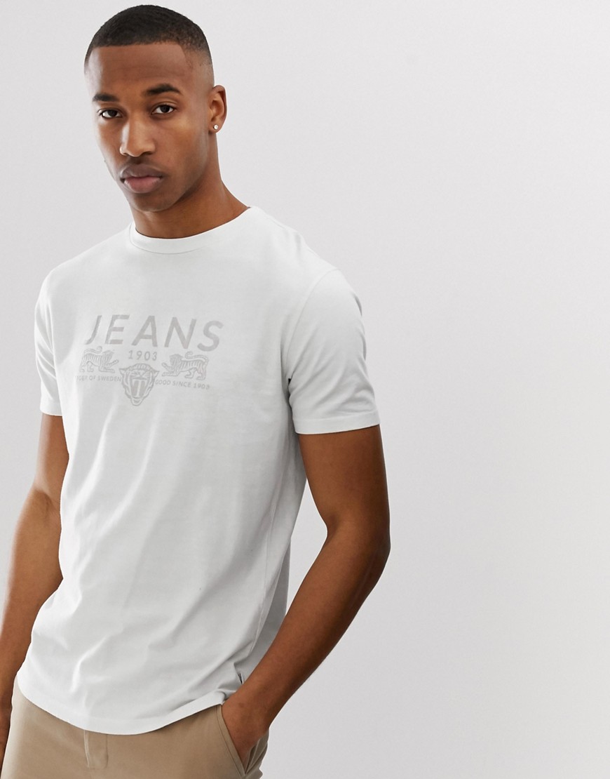 Tiger of Sweden Jeans printed logo t-shirt in white