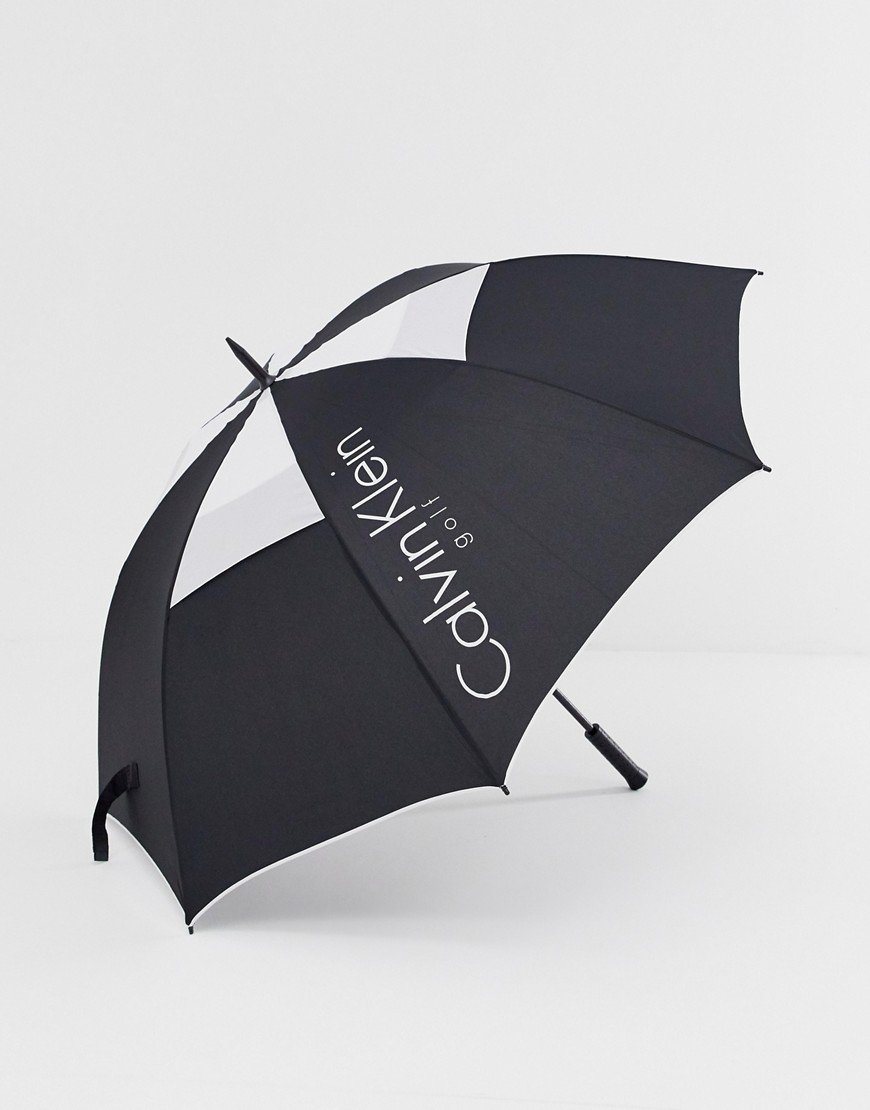 Calvin Klein Golf Umbrella In Black