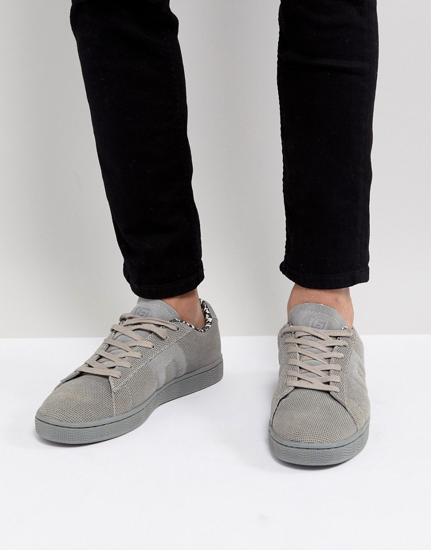 Blend Real Suede Trainers - 75117 stone grey