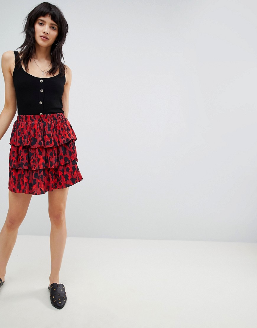 Vero Moda Animal Print Skirt-multi