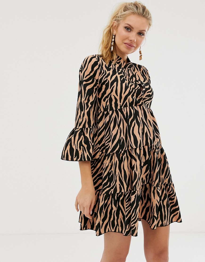 Girl In Mind zebra print shirt dress