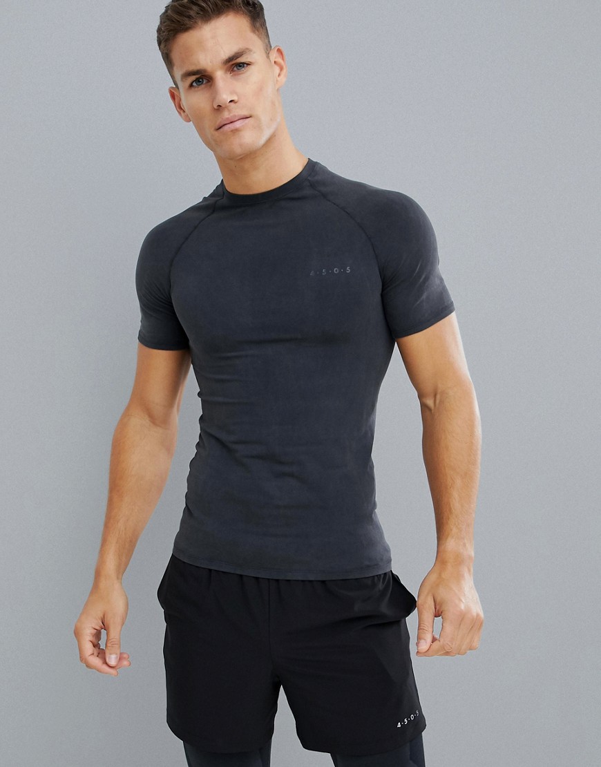 ASOS 4505 muscle t-shirt with seamless knit and acid wash