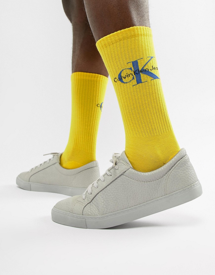Calvin Klein Jeans Socks with Bold Logo - Yellow