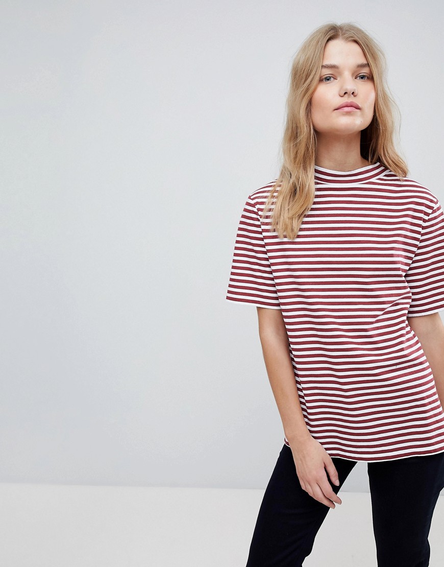 Mih Jeans High Neck Stripe Top