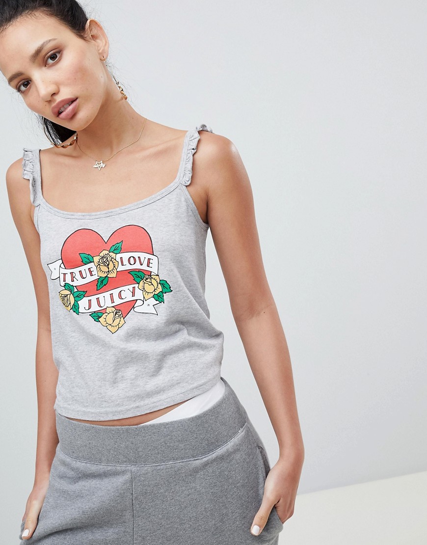 Juicy By Juicy Couture Crop Vest With Heart Logo