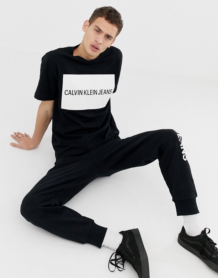 Calvin Klein Jeans institutional box logo t-shirt black