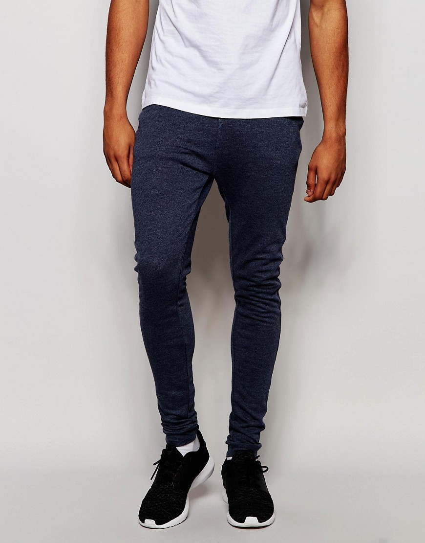 ASOS Extreme Super Skinny Joggers In Blue Marl