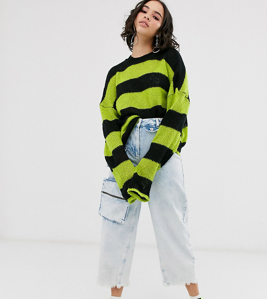The Ragged Priest knitted jumper in oversized stripe