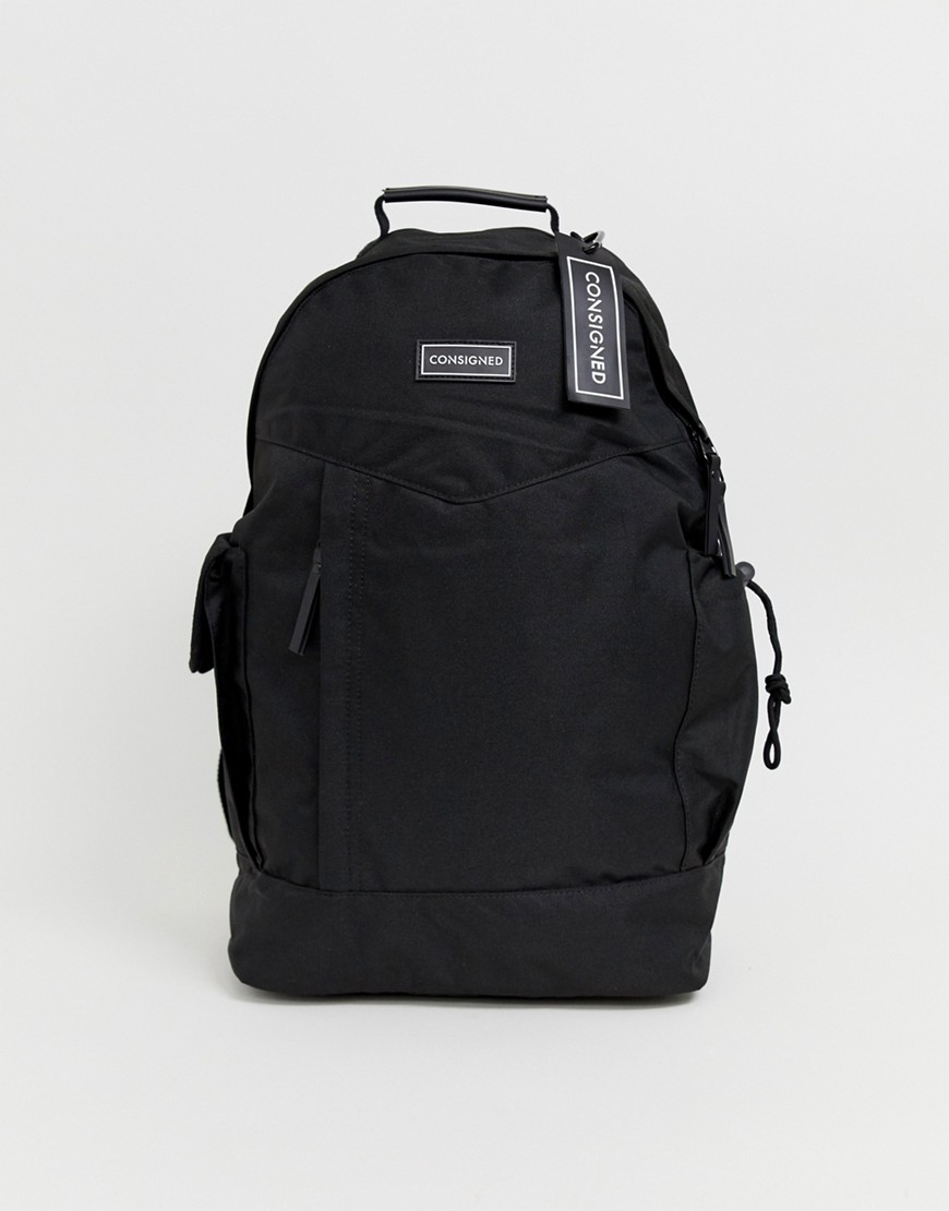 Consigned backpack in black