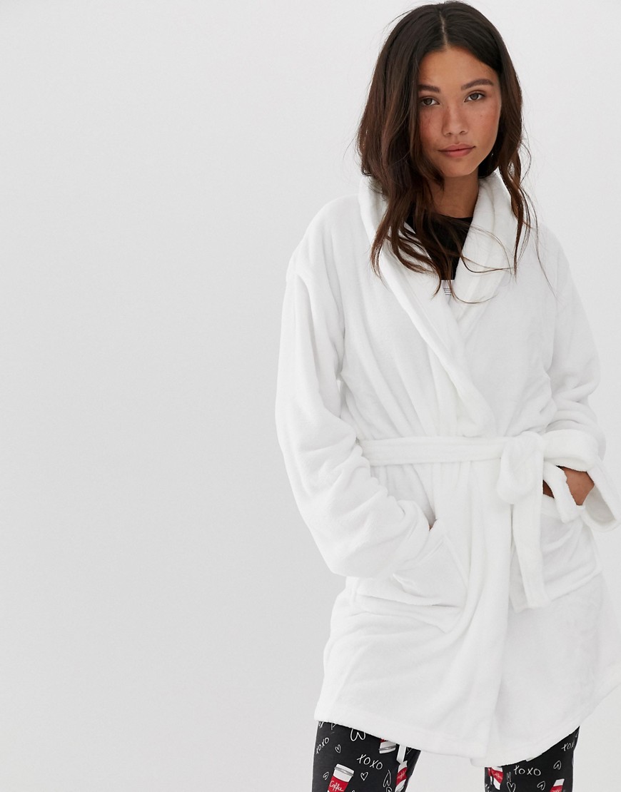 Loungeable heart print dressing gown