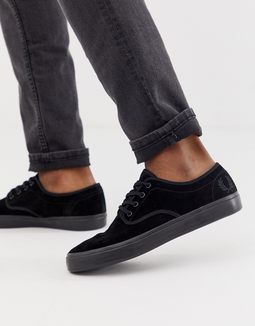 Fred Perry Merton suede trainers in black