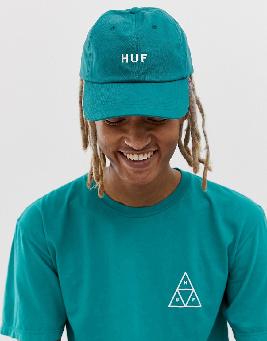 HUF Essentials Logo cap in green