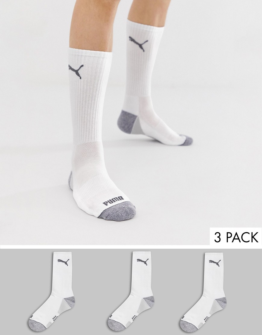 Puma Golf Pounce 3-Pack Crew Socks In White