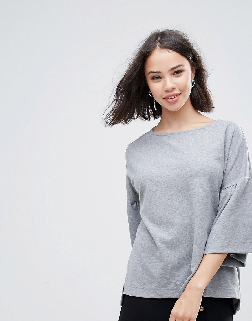 Soaked In Luxury Jumper With Fluted Sleeve