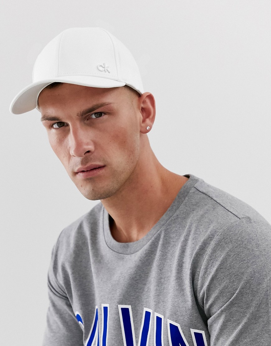 Calvin Klein CK baseball cap in white