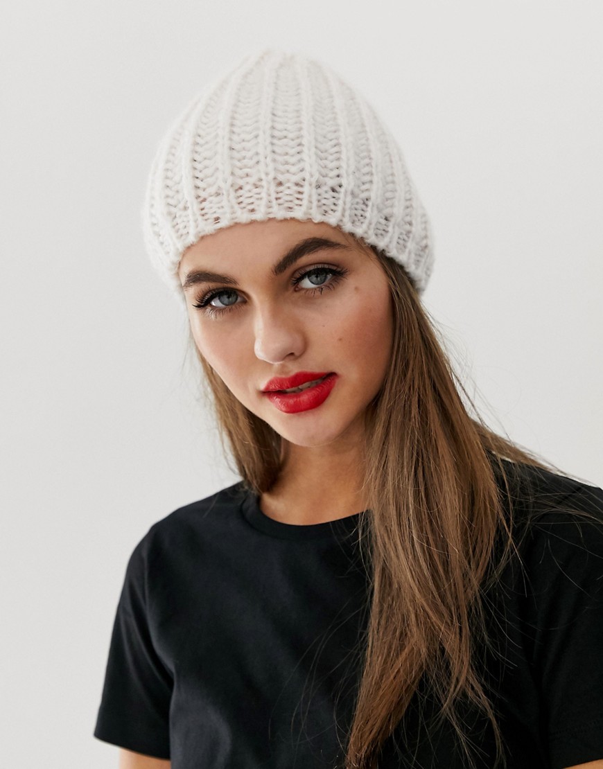 Brave Soul aimee ribbed beanie hat