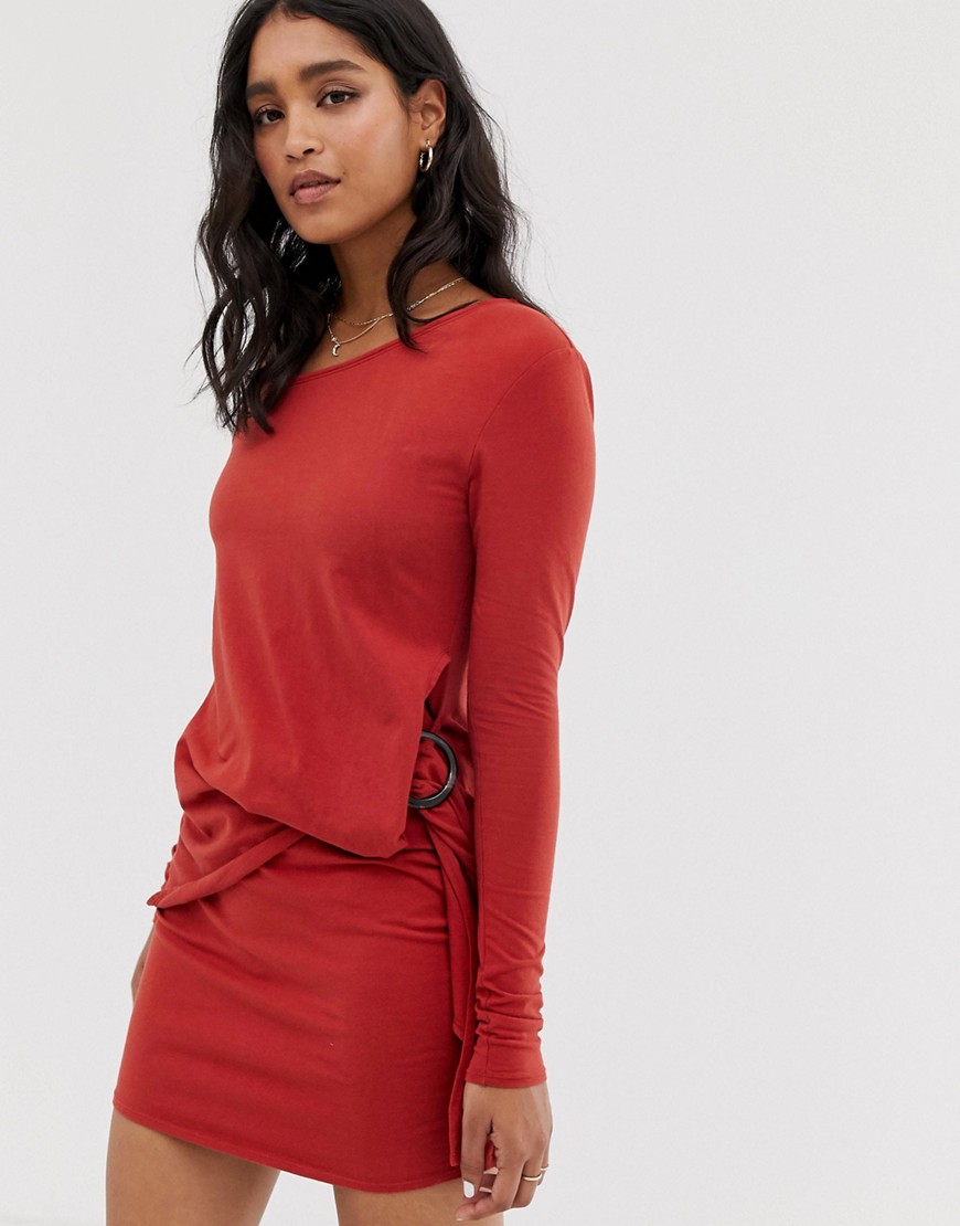 Free People Frankie asymmetric ruched dress