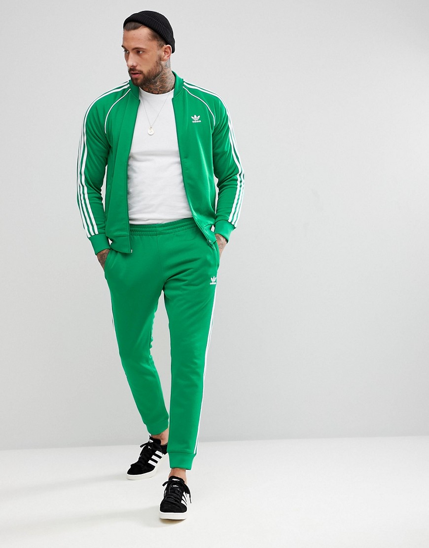 Зеленая спортивная куртка adidas Originals adicolor CW1259 - Зеленый 