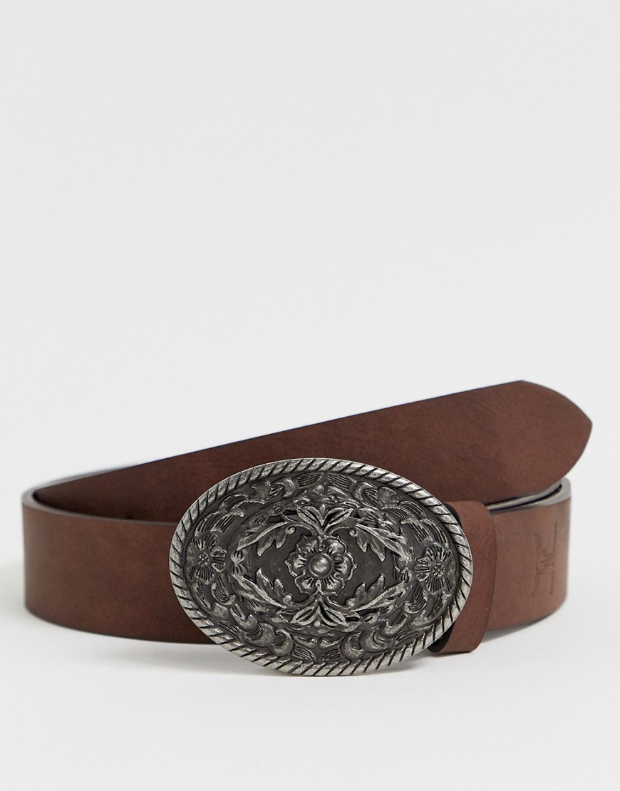 Hyde & Tanner western style belt in brown