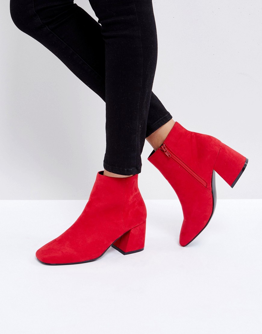 Asos Design Asos Reach Up Ankle Boots - Red
