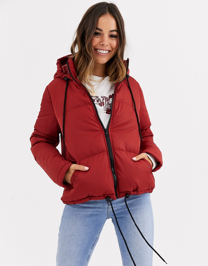 Brave Soul cello hooded puffer jacket