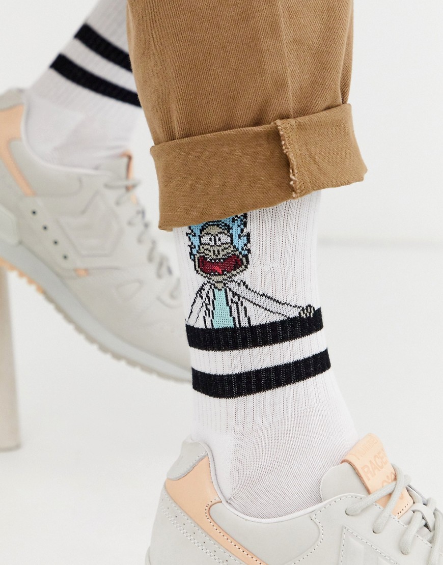 ASOS DESIGN sport sock with Rick & Morty print