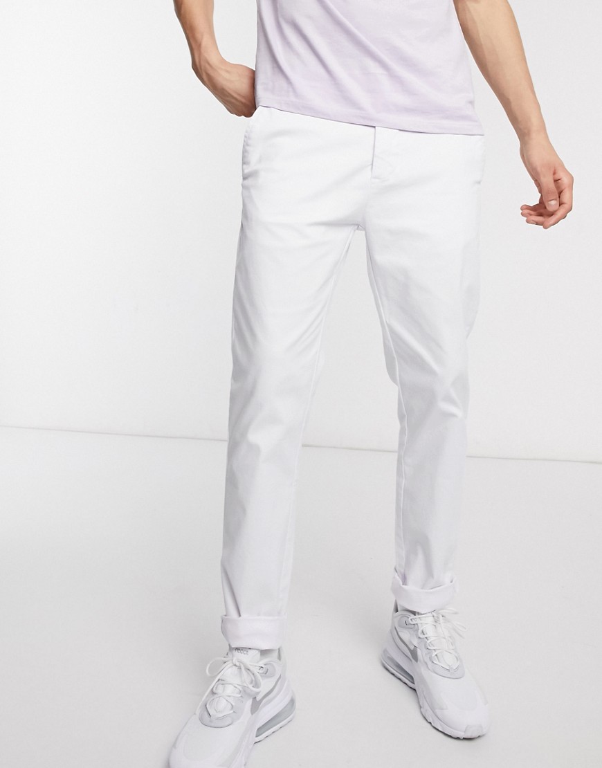 Asos Design Super Skinny Cropped Chinos In White