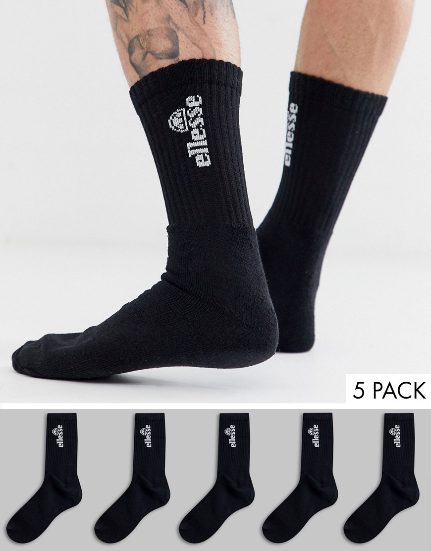 Ellesse 5 pack ribbed socks