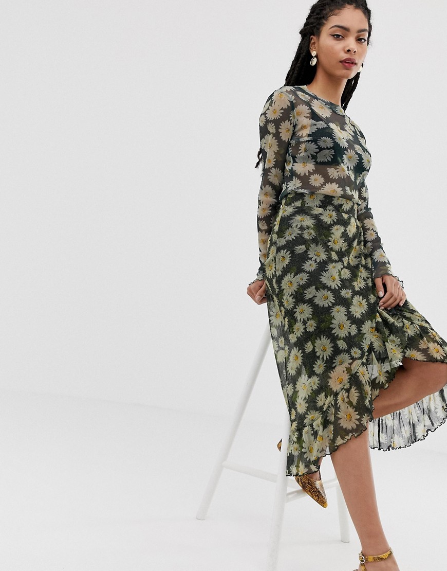 Moves By Minimum floral midi skirt