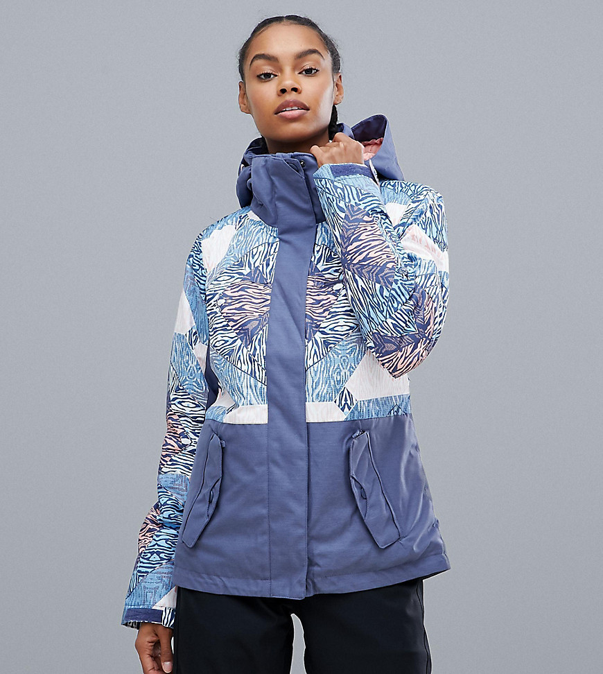 Roxy Jetty Block ski jacket in multi print