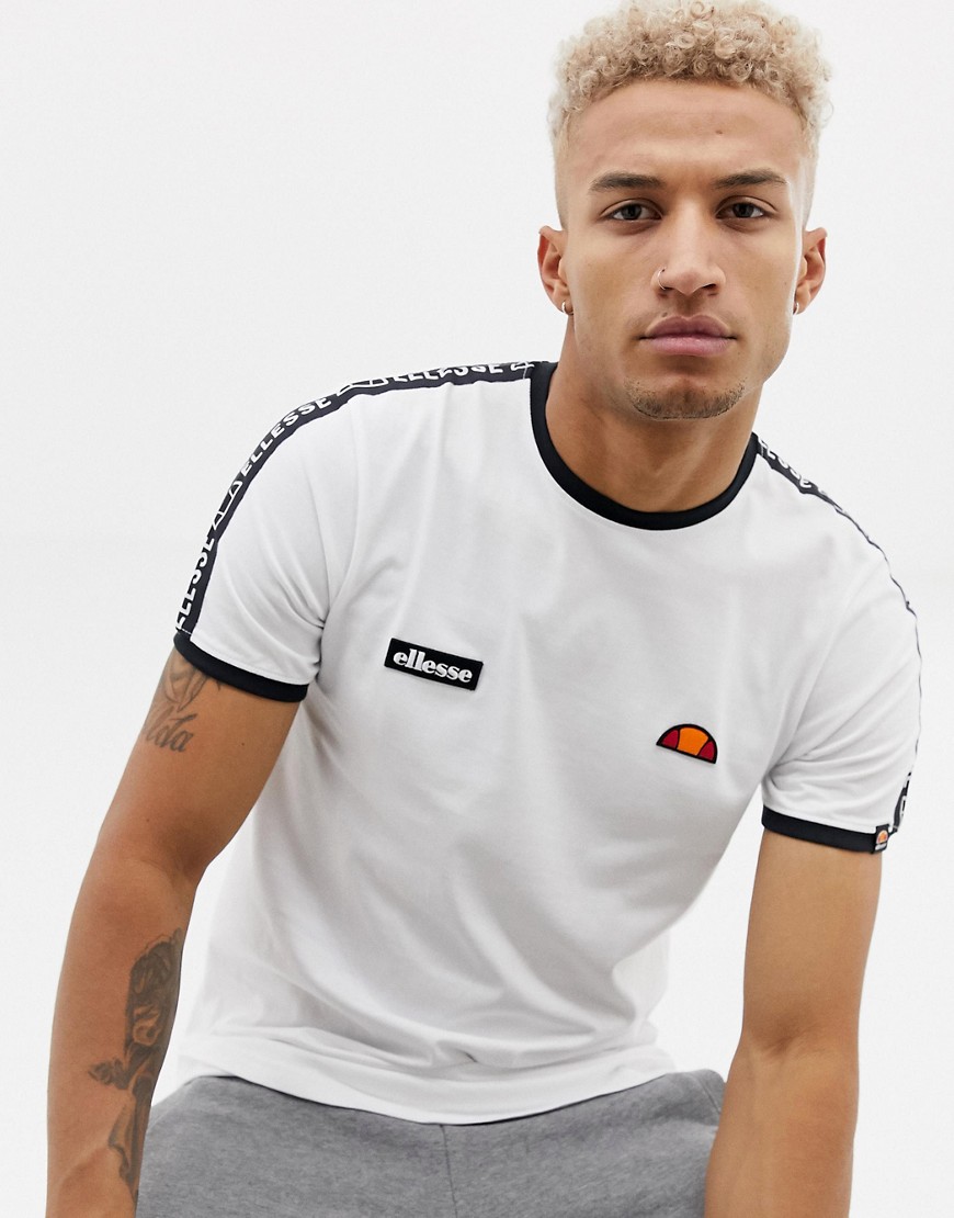 ellesse Fede T-Shirt With Logo Sleeve Taping In White - White
