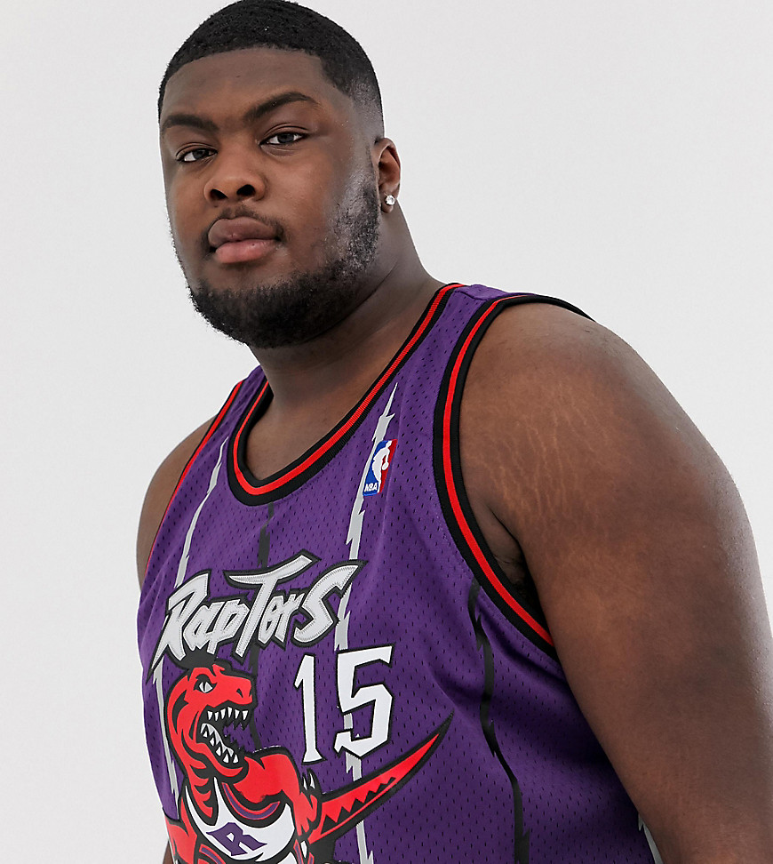 Mitchell & Ness Plus NBA Toronto Raptors Carter mesh swingman vest in purple
