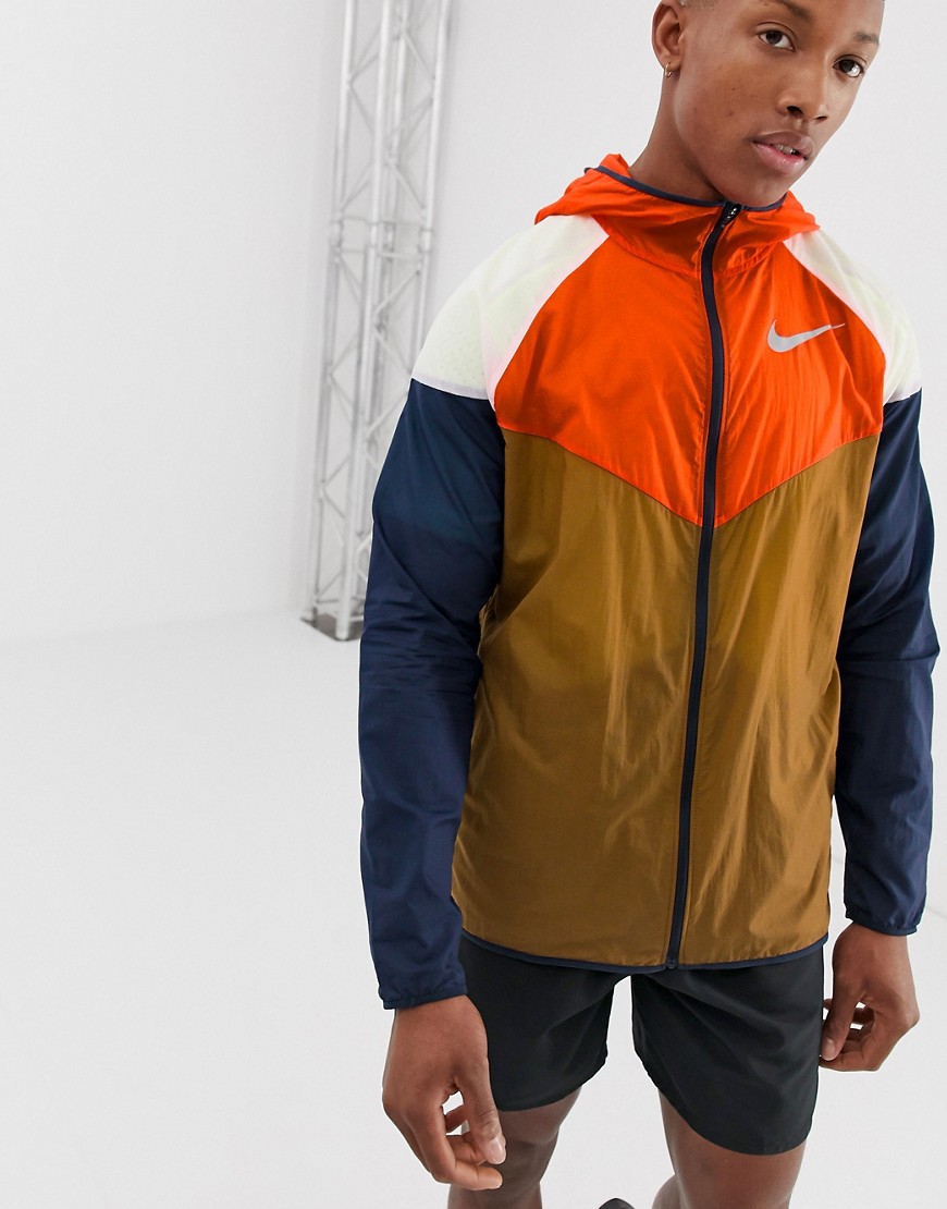 Nike Running retro windrunner jacket in multicolour