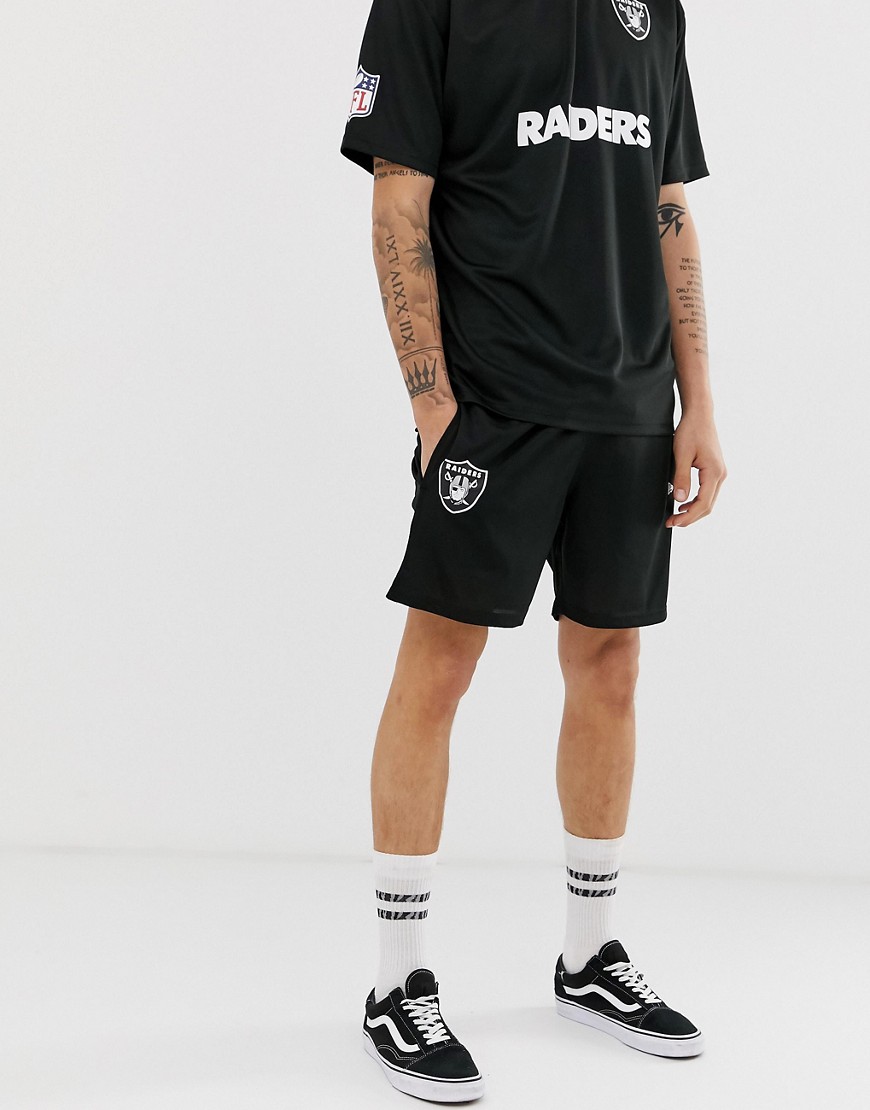 New Era NFL Oakland Raiders jersey short with small logo in black