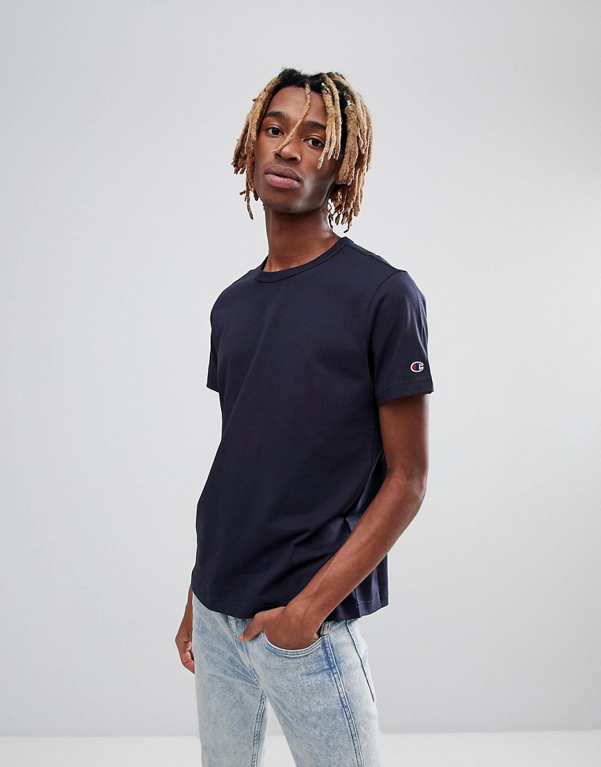 Champion t-shirt with sleeve logo in navy