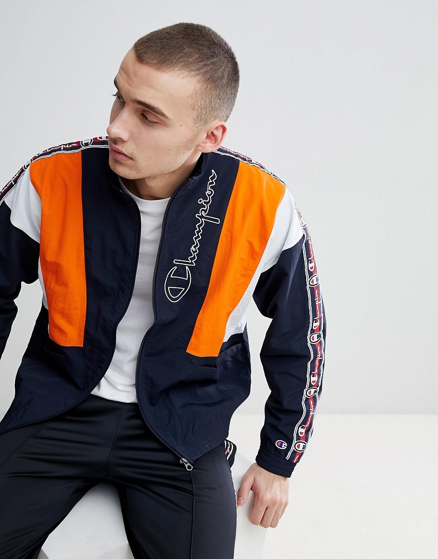 Champion Track Jacket With Taping In Navy - Navy